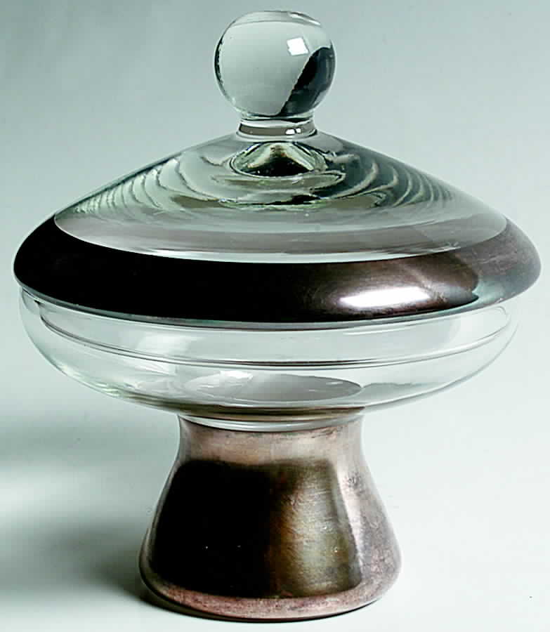 Silver Band Compote & Lid by Dorothy Thorpe-1