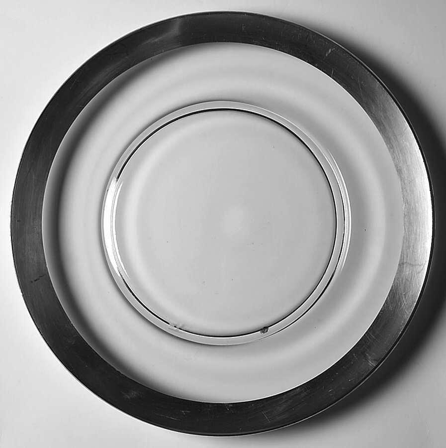 Silver Band Dinner Plate by Dorothy Thorpe-1