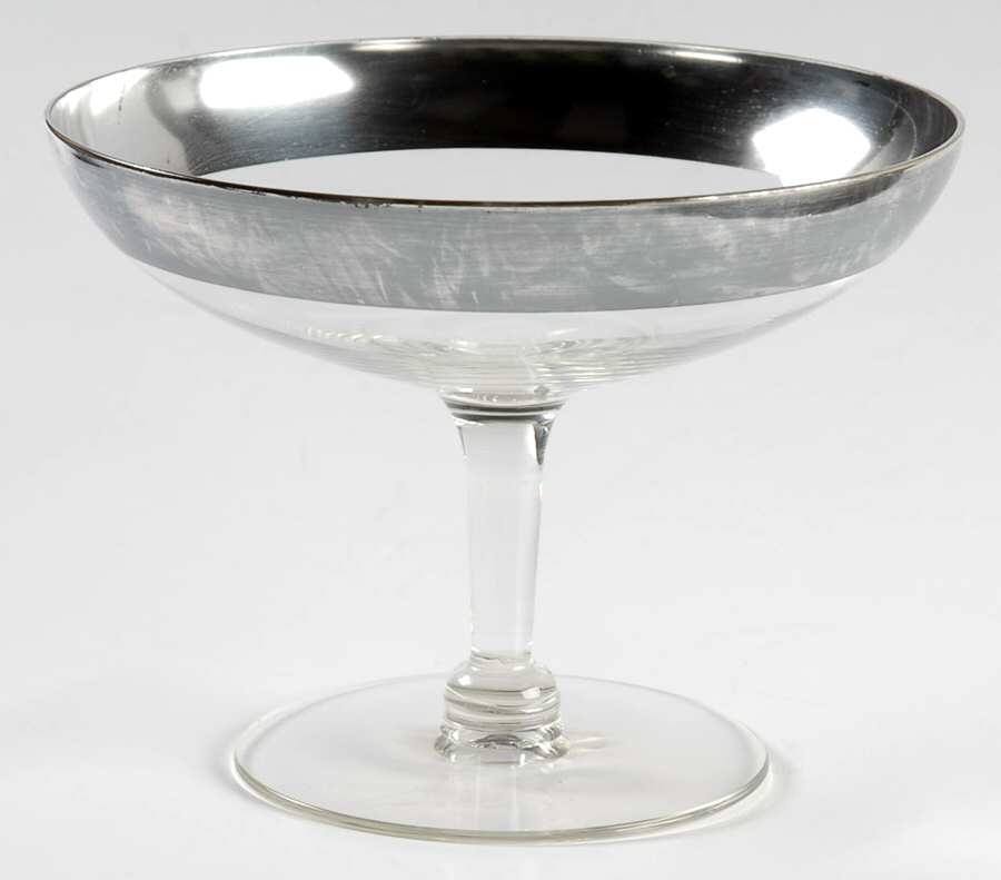 Silver Band 4" Height Open Compote by Dorothy Thorpe-1