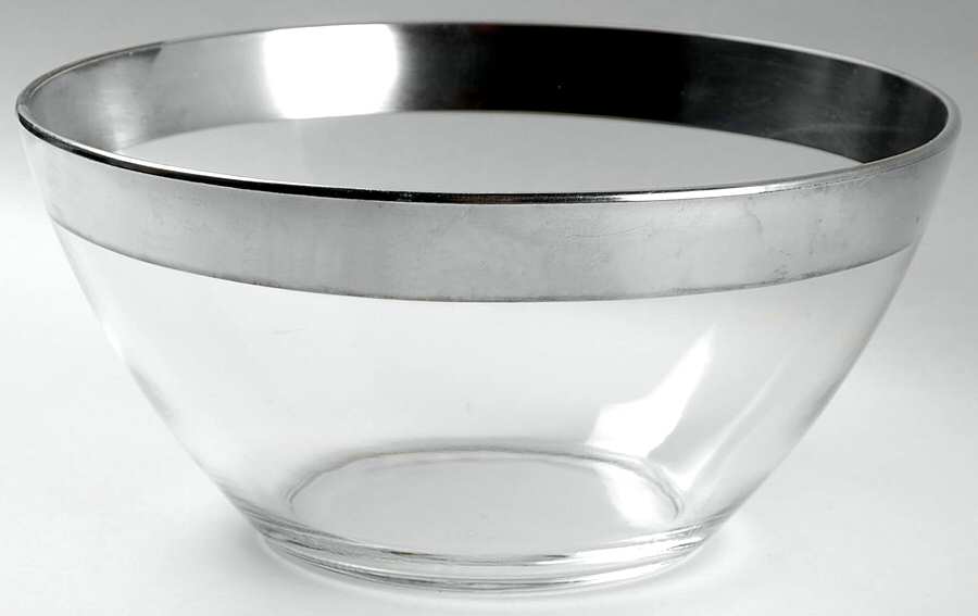Silver Band 9" Salad Bowl by Dorothy Thorpe-1
