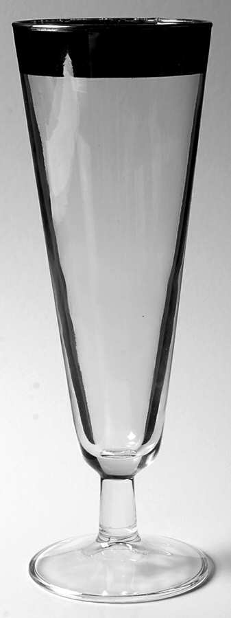 Silver Band Pilsner Glass by Dorothy Thorpe-1