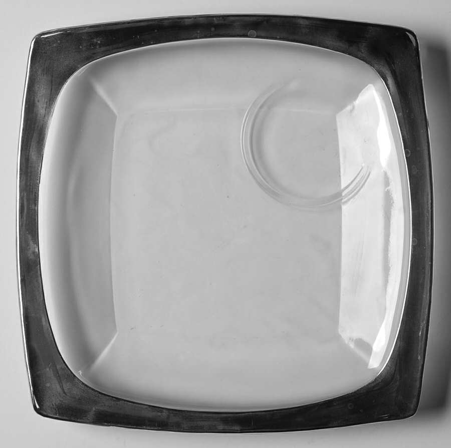 Silver Band Snack Plate No Cup by Dorothy Thorpe-1