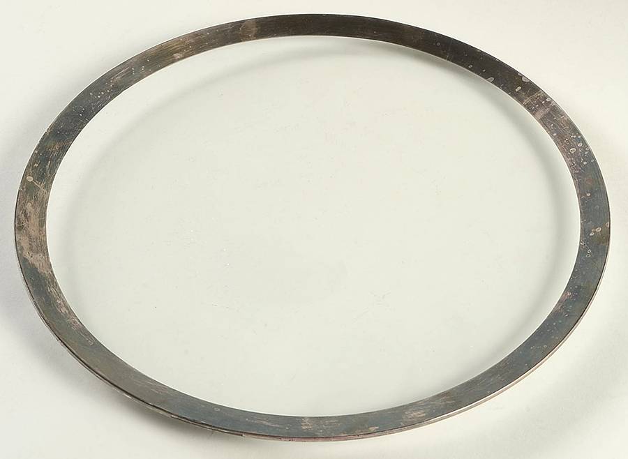 Silver Band 14" Torte Plate by Dorothy Thorpe-1