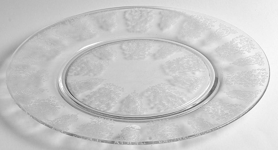 Adoration (Etched) 14" Torte Plate by Duncan & Miller-1