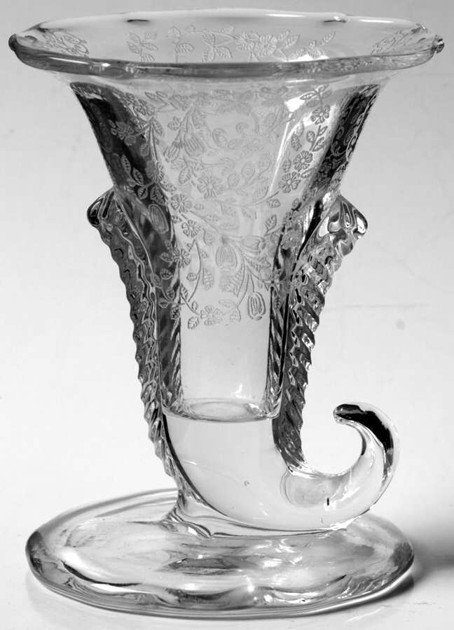 Adoration (Etched) 4" Cornucopia Vase by Duncan & Miller-1