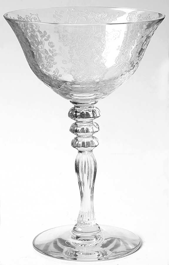 Adoration (Etched) Champagne/Tall Sherbet by Duncan & Miller-1