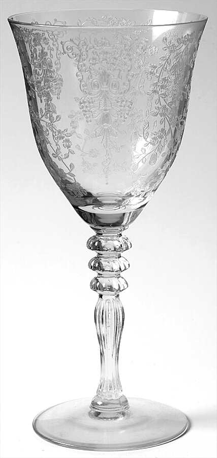 Adoration (Etched) Water Goblet by Duncan & Miller-1