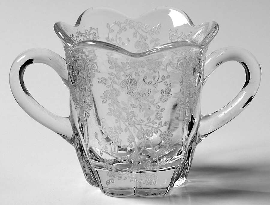 Adoration (Etched) Mini Open Sugar by Duncan & Miller-1