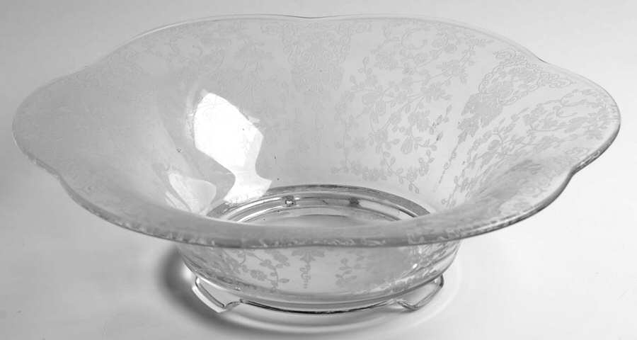 Adoration (Etched) 12" Footed Bowl by Duncan & Miller-1