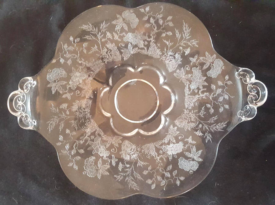 Indian Tree 9" 2 Handled Plate by Duncan & Miller-1
