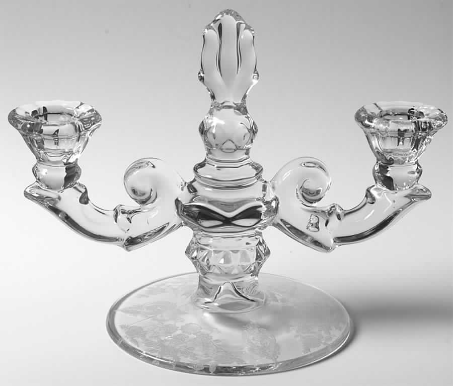 Remembrance Double Light Candlestick by Duncan & Miller-1