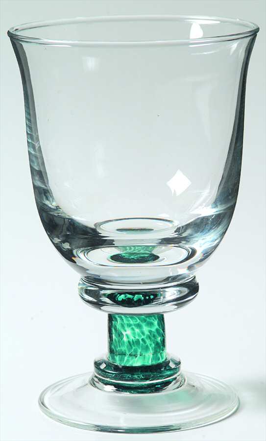 Magnum Green (Green Stem, Clear Bowl) Low Water Goblet by Denby-1
