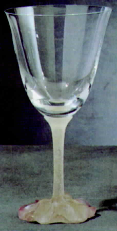Tea Rose Pink Water Goblet by Daum-1