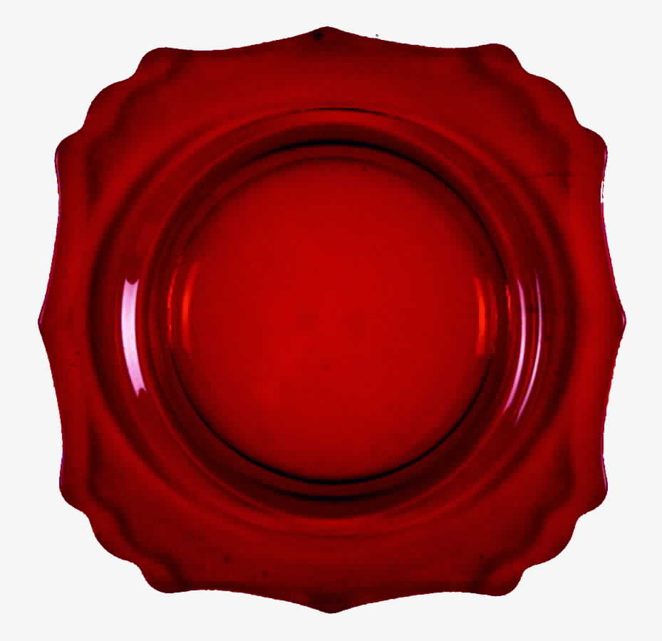 99 Ruby 7" Salad Plate by Diamond Glass Company-1