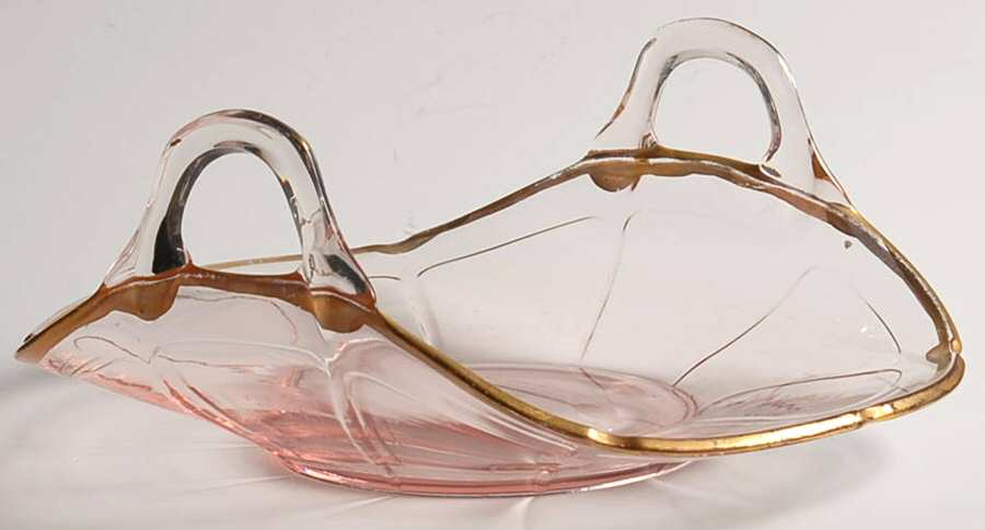 Victory Pink (Gold Trim) Bon Bon by Diamond Glass Company-1