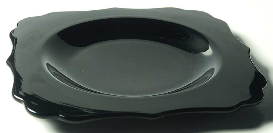 99 Black 7" Salad Plate by Diamond Glass Company-1
