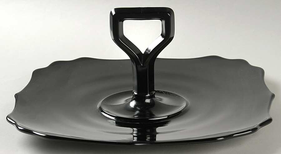 99 Black Center Handle Tray by Diamond Glass Company-1