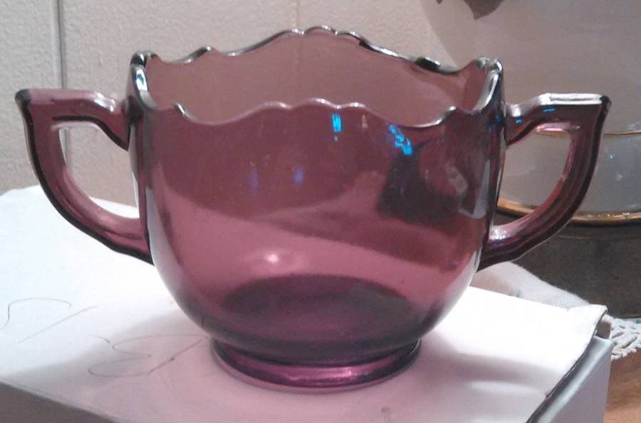 99 Amethyst Open Sugar by Diamond Glass Company-1