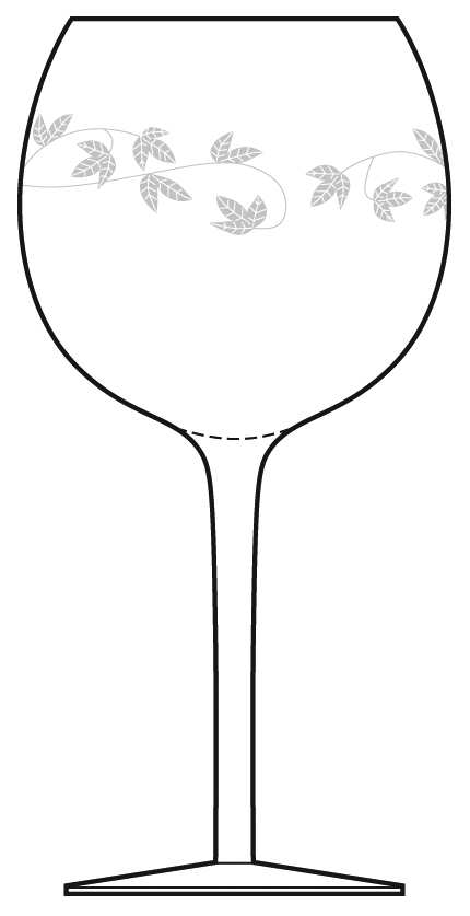 White Floral Wine Glass by Daniel Cremieux-1