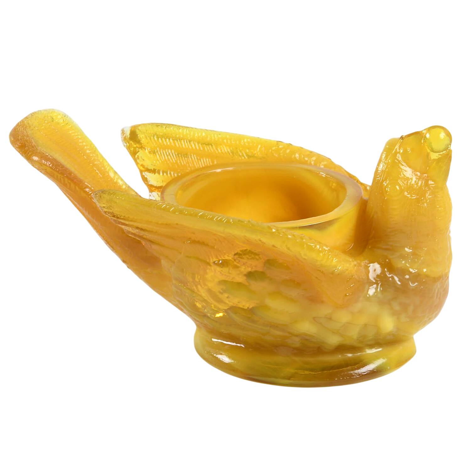 Animals & Figurines Bird Salt Dip by Degenhart Glass Co-1