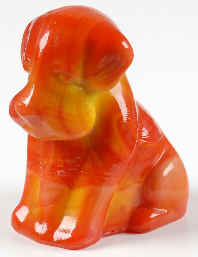 Animals & Figurines "Pooch" Dog by Degenhart Glass Co-1