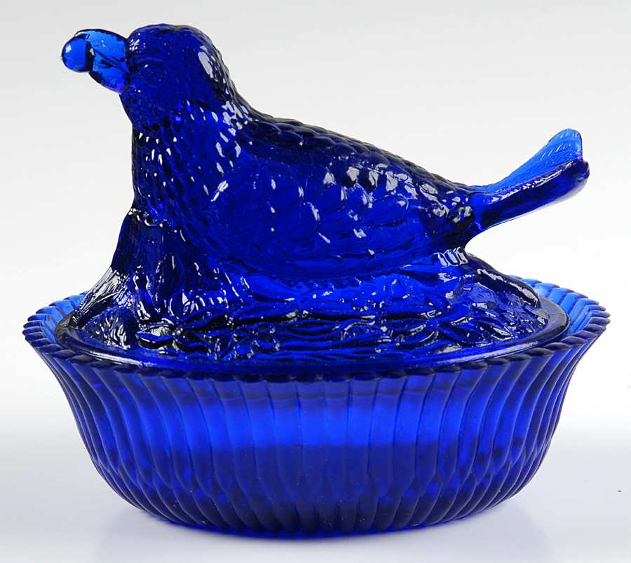 Animals & Figurines Robin on Nest by Degenhart Glass Co-1