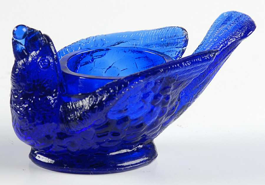 Animals & Figurines Bird Salt Dip by Degenhart Glass Co-1