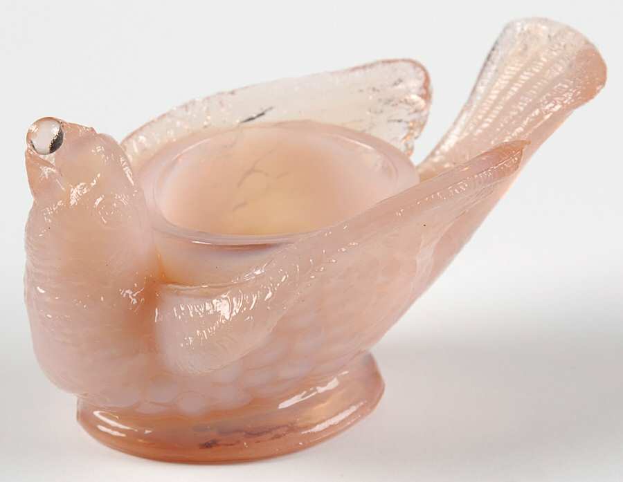 Animals & Figurines Bird Salt Dip by Degenhart Glass Co-1