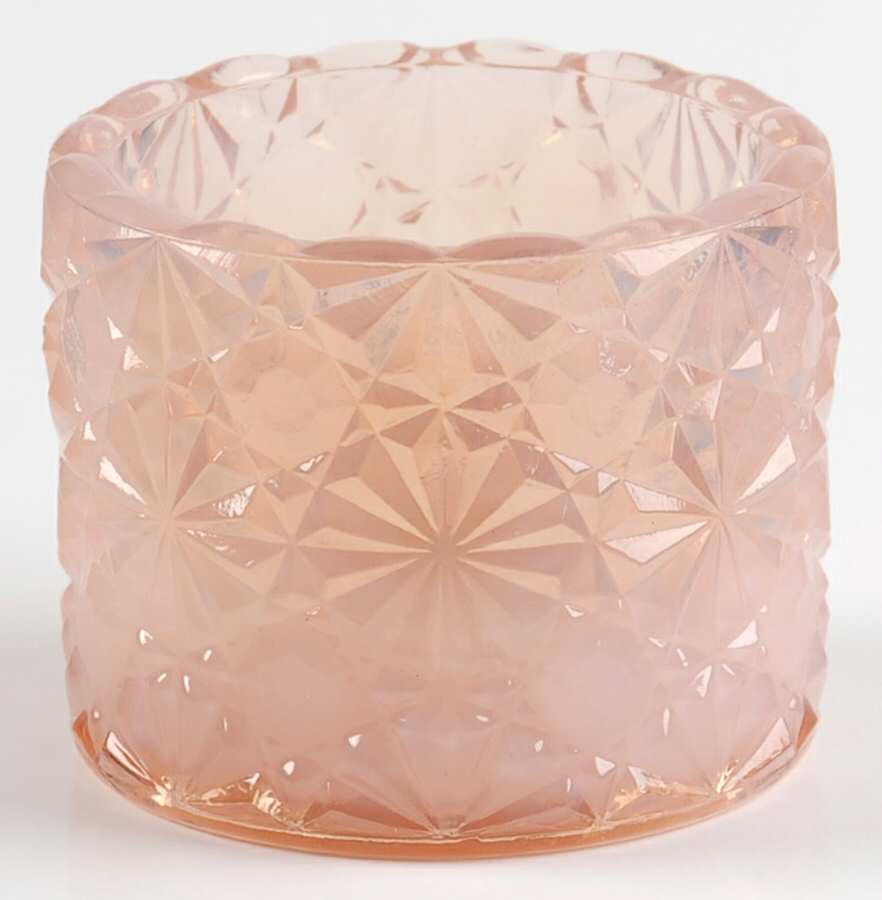 Daisy and Button Crown Tuscan (Opaque Pink) Salt Dip by Degenhart Glass Co-1
