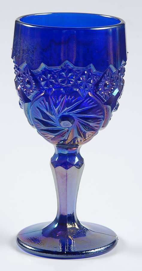 Buzz Saw Cobalt Blue Wine by Degenhart Glass Co-1