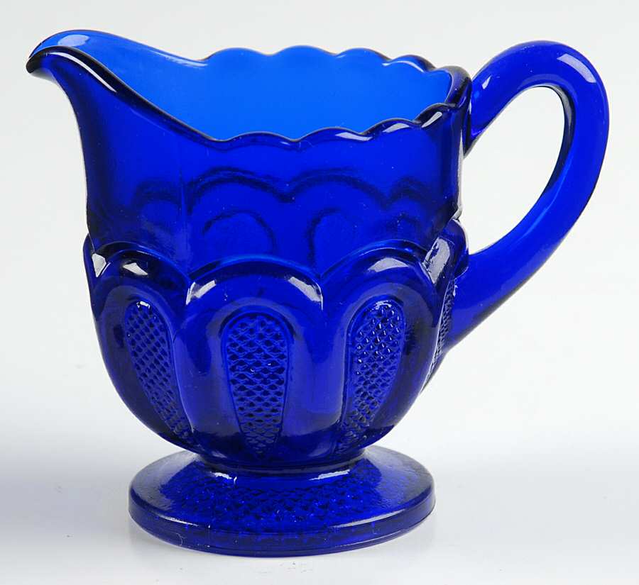 Texas Cobalt Creamer by Degenhart Glass Co-1