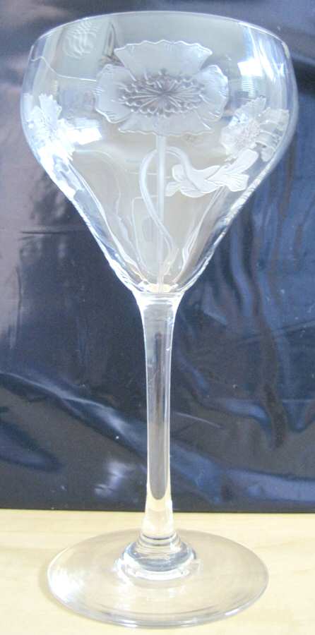 Poppy Wine Glass by Dorflinger-1