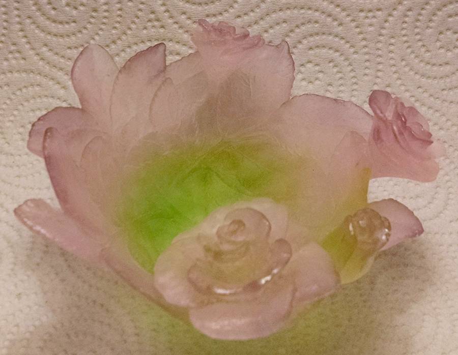 Roses 5" Round Bowl by Daum-1