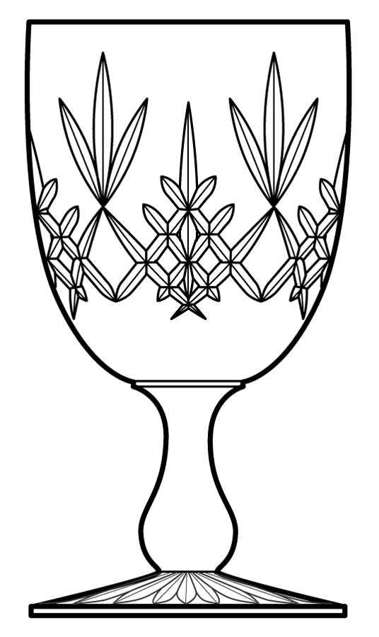Lomond (Round Bwl) Water Goblet by Edinburgh Crystal-1