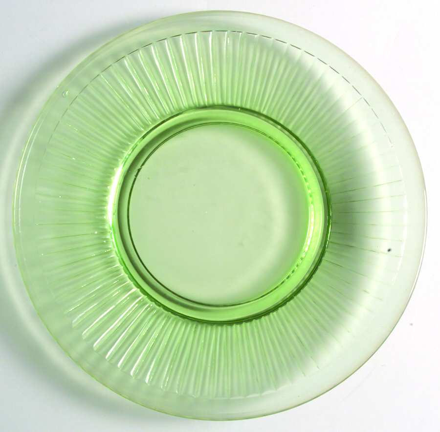 Round Robin Green Luncheon Plate by Economy Glass Company-1