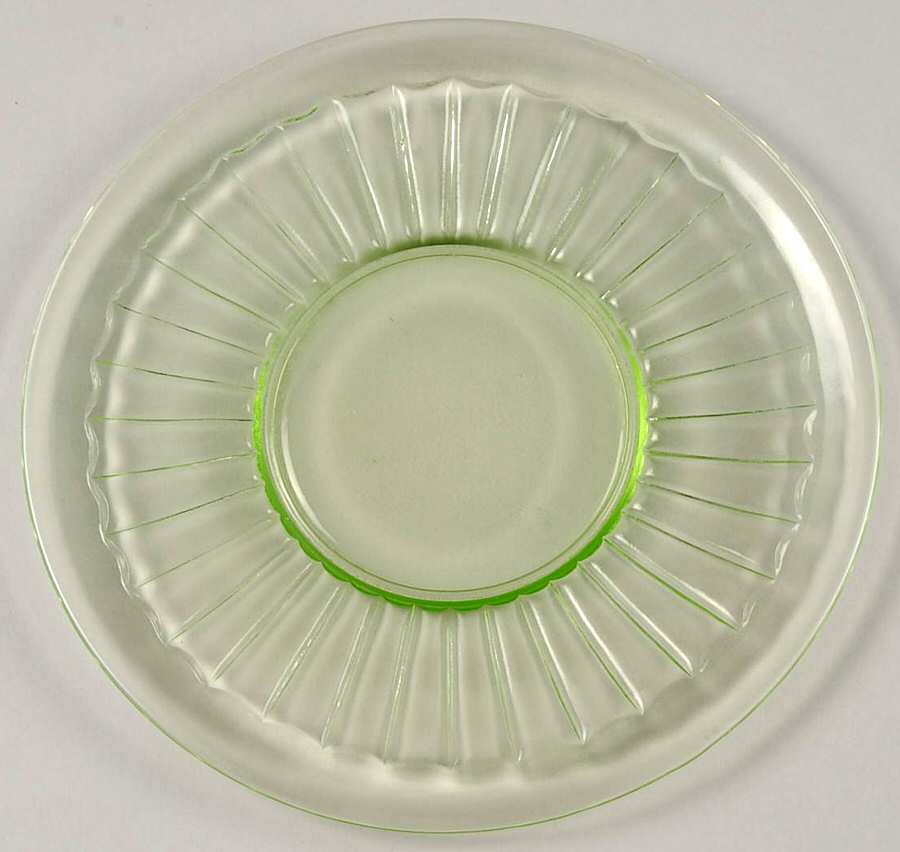 Round Robin Green Bread & Butter Plate by Economy Glass Company-1
