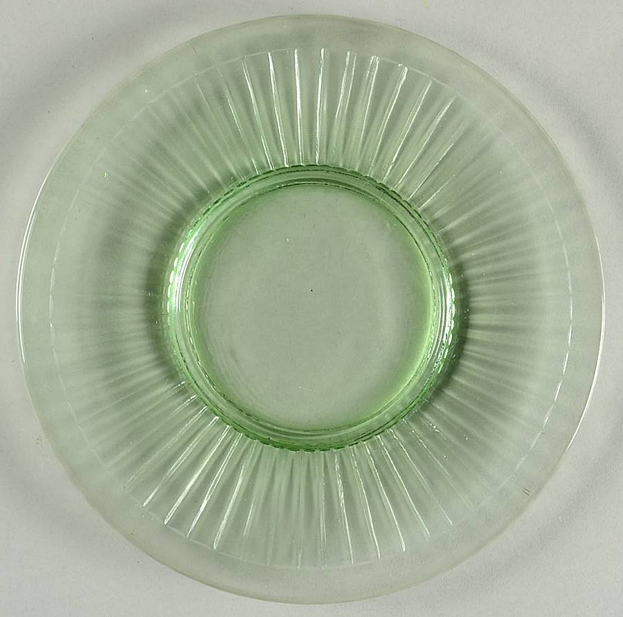 Round Robin Green Bread & Butter Plate by Economy Glass Company-1