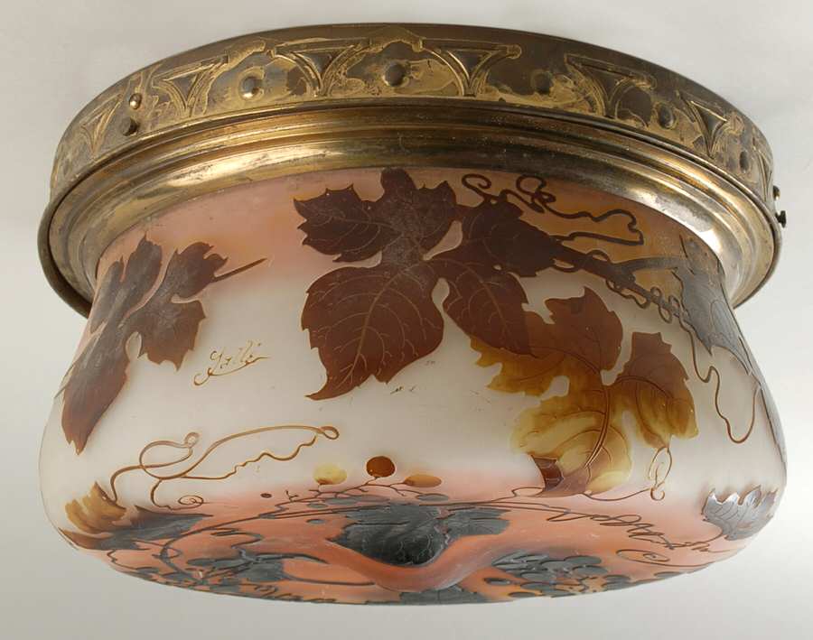 EGX1 12" Hanging Electric Light by Emile Galle-1