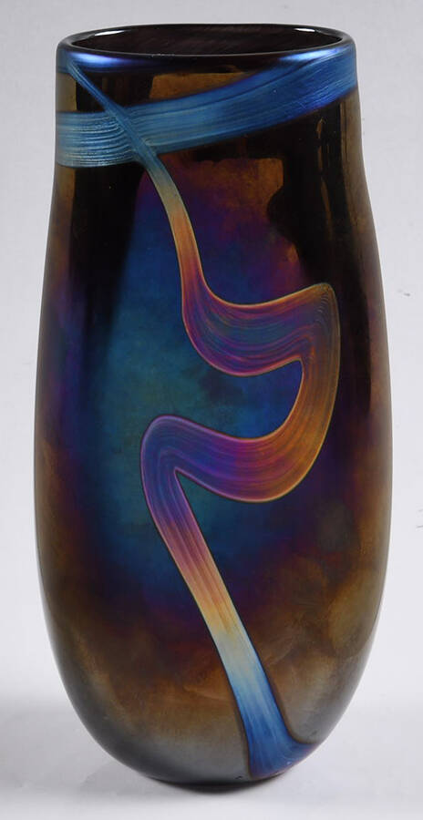 Vases 8" Flower Vase by Elaine Hyde Glass-1