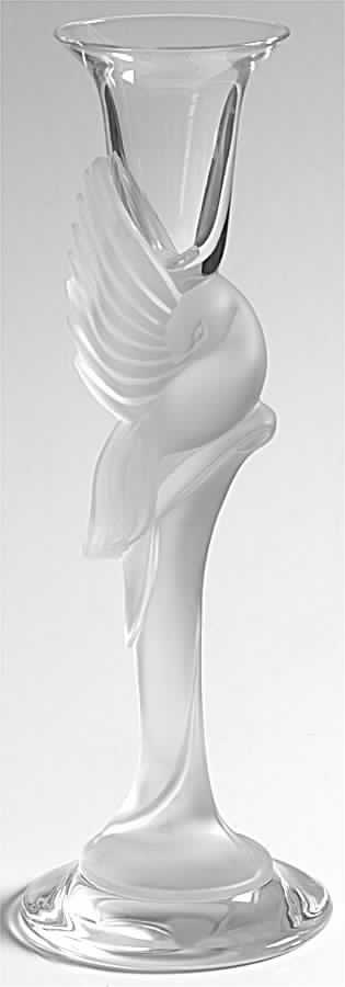 Snow Dove 9" Single Light Candlestick by Faberge-1
