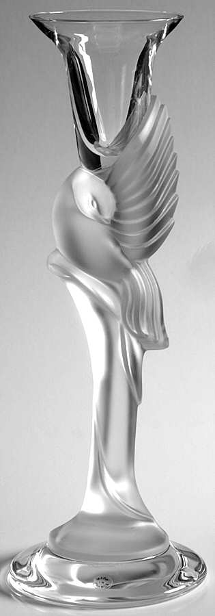 Snow Dove 9" Single Light Candlestick by Faberge-1