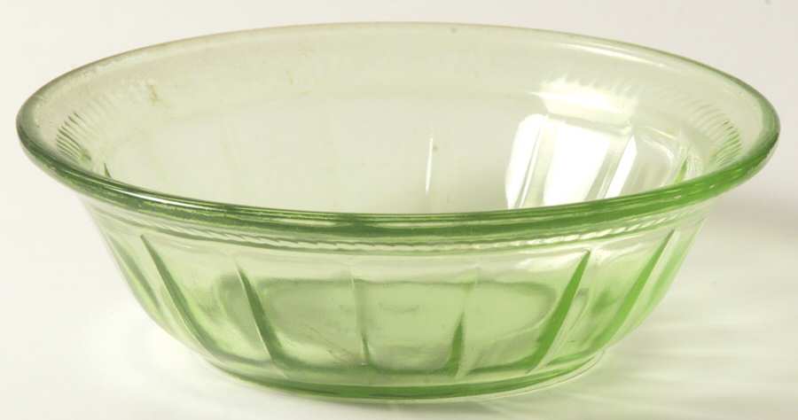 Colonial Fluted Green 4" Small Fruit/Dessert Bowl by Federal Glass -1