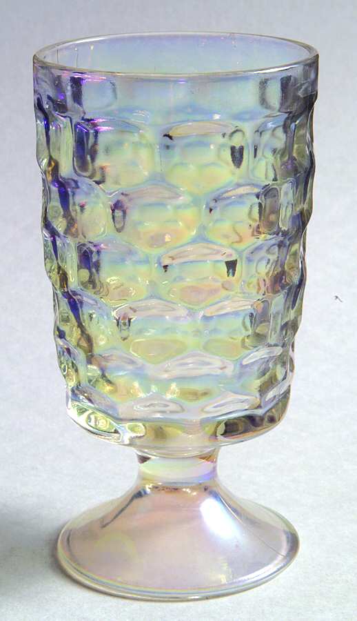 Colonial (Iridescent) Water Goblet by Federal Glass -1