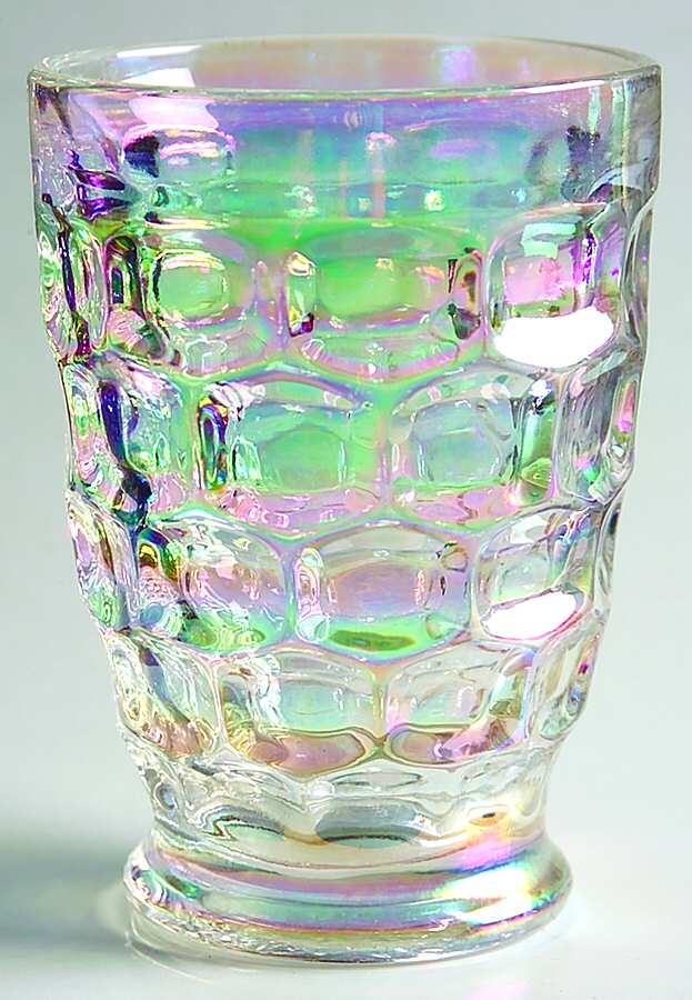Colonial (Iridescent) 6 Oz Flat Tumbler by Federal Glass -1