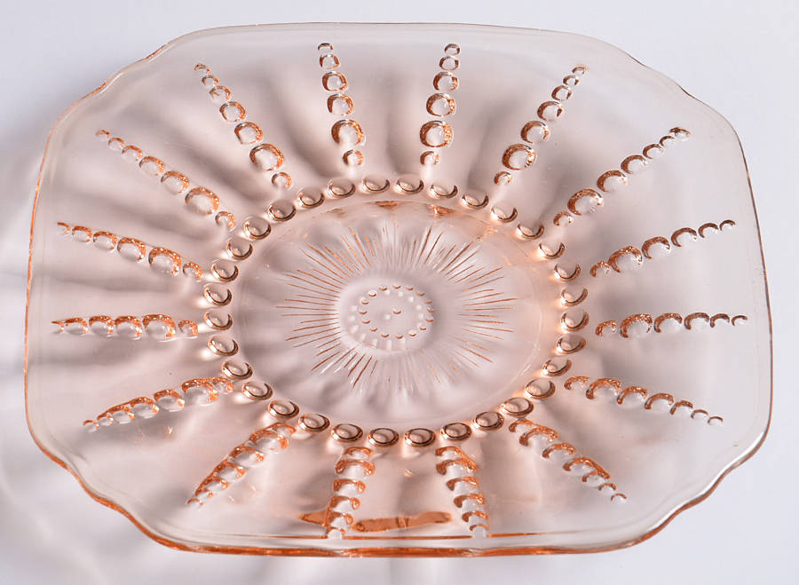 Columbia Pink Bread & Butter Plate by Federal Glass -1