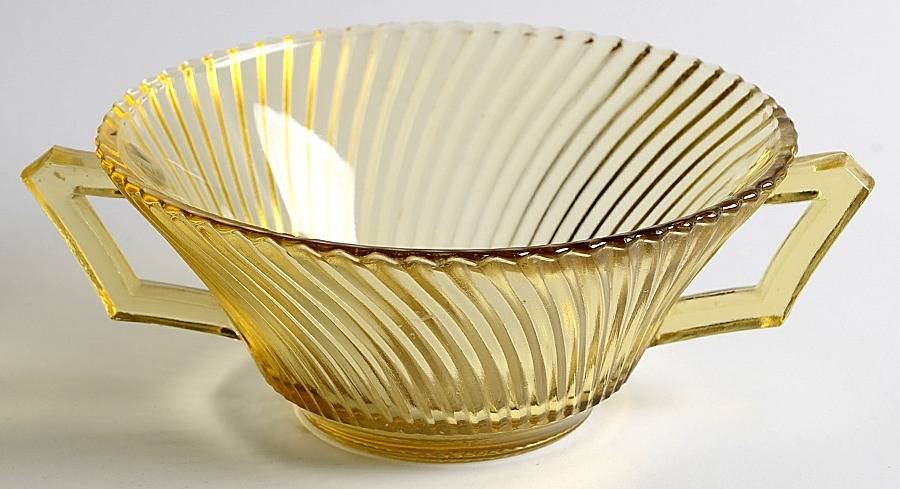 Diana Amber Cream Soup Bowl by Federal Glass -1
