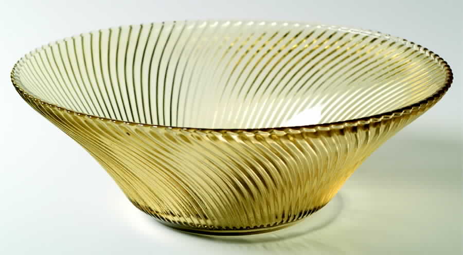 Diana Amber 11" Large Fruit Bowl by Federal Glass -1