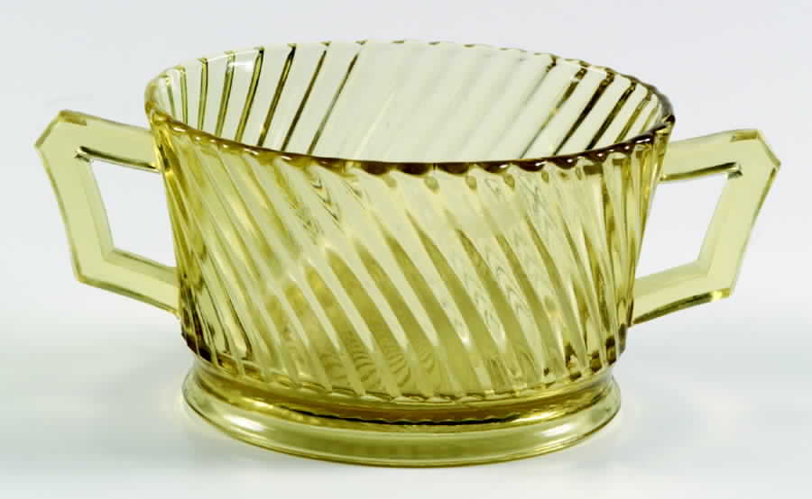 Diana Amber Open Sugar by Federal Glass -1