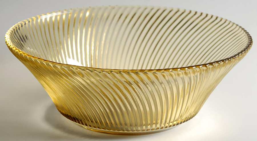 Diana Amber 9" Salad Bowl by Federal Glass -1