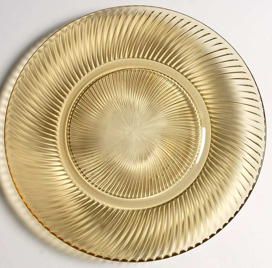 Diana Amber Dinner Plate by Federal Glass -1